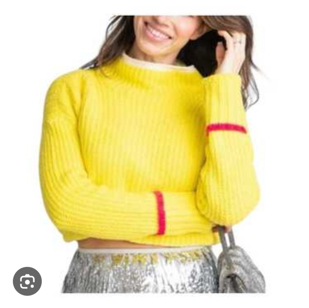 Maeve By Anthropologie Colorful Yellow Sweater
